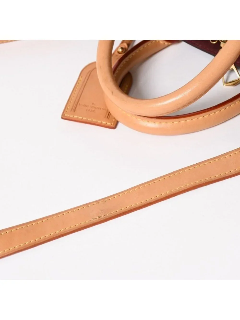 Louis Vuitton Soufflot BB Monogram Handbag Canvas Vachetta Leather Brown